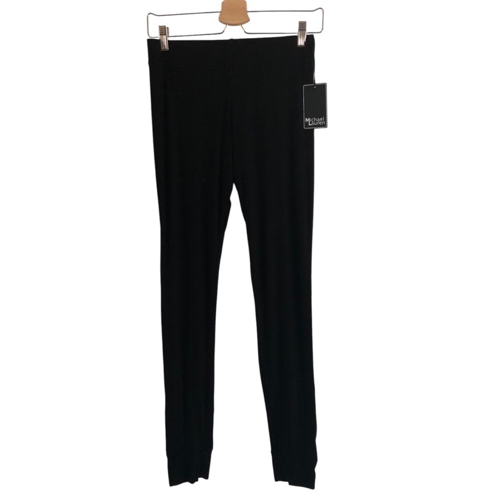 Michael Lauren Micro Ribbed Joggers Black Size Medium